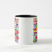 Mug Drapeaux des pays du pavillon international (Centre)
