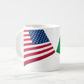 Mug Drapeaux des USA et du Brésil (Devant gauche)