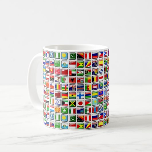 Mug Drapeaux du monde (Devant gauche)