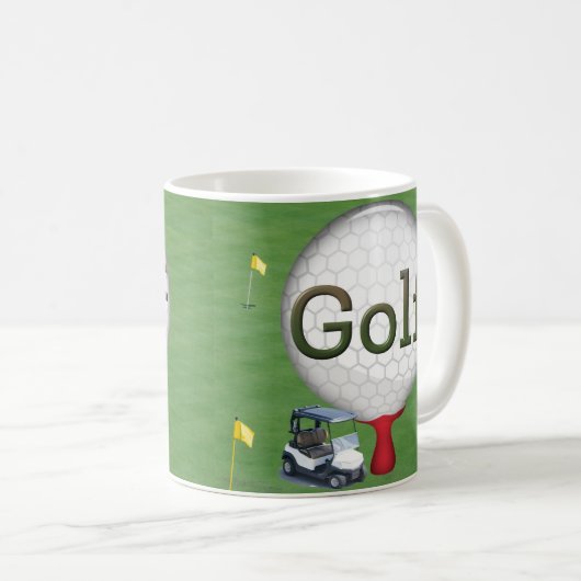 Mug Drapeaux du panier composite Golf (Devant droit)