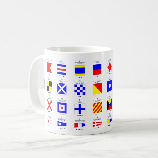 Mug Drapeaux marins (Devant gauche)