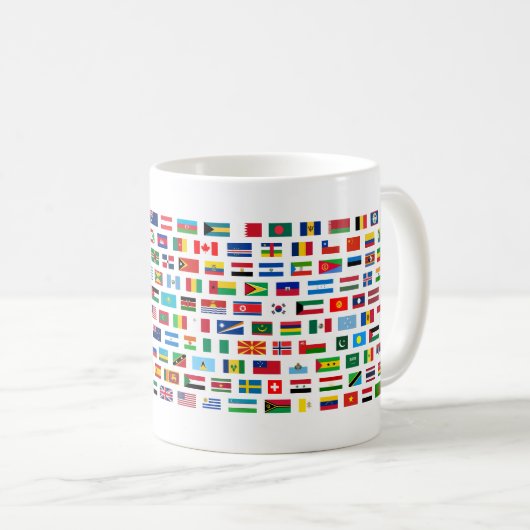 Mug Drapeaux mondiaux (Devant droit)