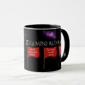 Mug Drapeaux rouges Gemini Musique d'astrologie | Drôl (Devant droit)