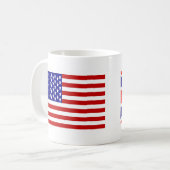Mug Drapeaux Royaume-Uni et États-Unis côte à côte (Devant gauche)
