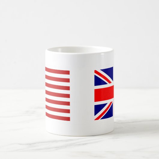 Mug Drapeaux Royaume-Uni et États-Unis côte à côte (Centre)