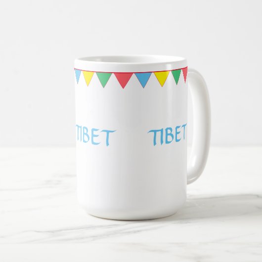 Mug Drapeaux Tibet multicolores (Devant droit)