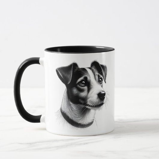 Mug Drawing of Jack Russell Terrier (Gauche)