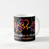 Mug Drawstring closurelie, amour, accepter, autisme, a (Devant droit)