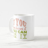 Mug Dream & Achieve" Tee de motivation (Devant gauche)