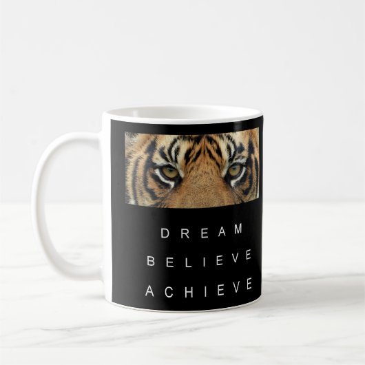 Mug Dream Believe Atteindre Citation Motivationnelle M (Gauche)