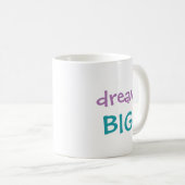 Mug "Dream Big" Cat Sleep on Moon Inspirational Citati (Devant droit)