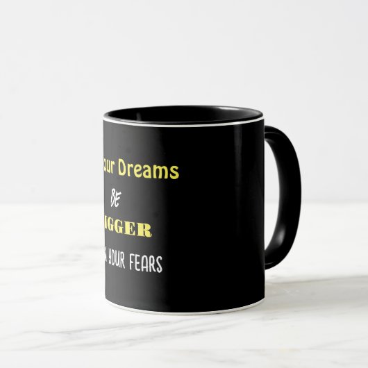 Mug Dream Big, Sip Plus Gros, Ultimate Motivational MU (Devant droit)