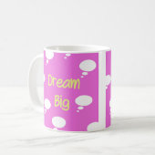 Mug Dream Big texte violet violet arrière - plan (Devant gauche)