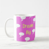 Mug Dream Big texte violet violet arrière - plan (Gauche)