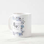 Mug Dream Blue Floral MARIAGE LE NOUVEAU MRS Typograph (Devant gauche)