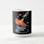 Mug Dream Fuel Graphic: Rocket Launching from Coffee  (Centre)