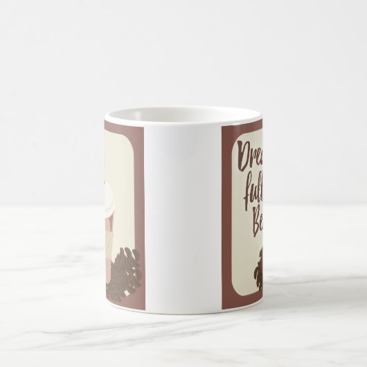 Mug Dream of Coffee Beans mignonne Java Illustration (Centre)