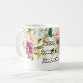 Mug Dream Poem aquarelle Floral (Devant gauche)