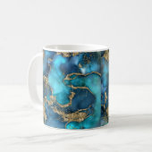 Mug DreamBlue Turquoise et Gold (Devant gauche)