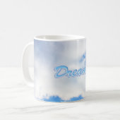 Mug Dreamer Puffy nuages blancs et ciel bleu (Devant gauche)