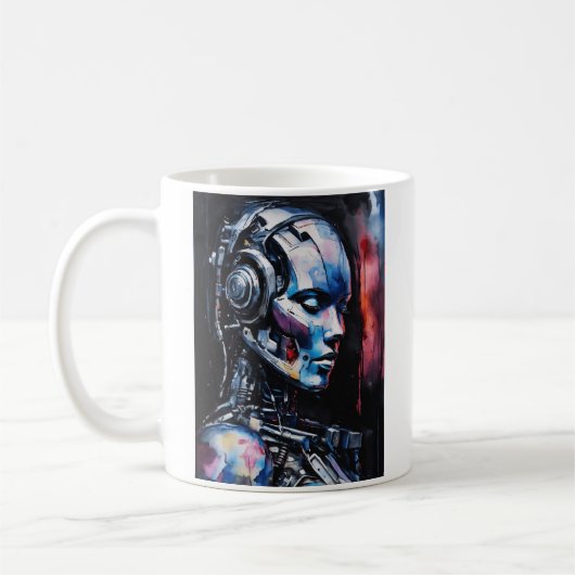 Mug Dreaming Cyborg : A Fusion of Technology and Human (Gauche)