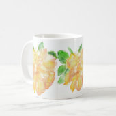 Mug Dreams Spires Roses d'aquarelle jaune (Devant gauche)