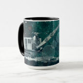 Mug Dreamy Northwest Shovel Équipement lourd hiver (Devant gauche)