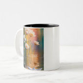 Mug Dreamy Paper Boat & White Flowers at Sunset –  (Devant gauche)