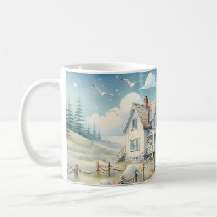 Mug Dreamy Pastel Lighthouse by the Sea