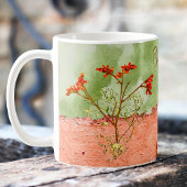 Mug Dreamy Pink Green Flowers Citation Inspirationnell