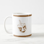 Mug Dreidel<br><div class="desc">Cette tasse élégante a un Dreidel en bronze que vous pouvez changer la couleur de pour Hanoukka ou toute occasion.</div>