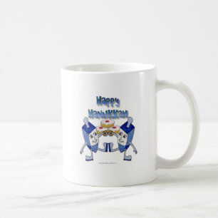 Mug Dreidels de Hanoukka dansants et beignets de gelée