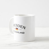 Mug Dresden Deutschland Coordinates German (Devant gauche)