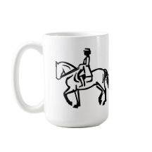 Dressage horse trotting