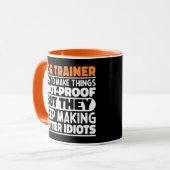 Mug Dresseur de chiens j'essaie de rendre les choses d (Devant gauche)