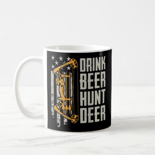 Mug Drink Beer Hunt Deer Bow Chasse Boisson Archer (Gauche)