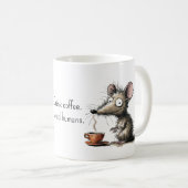 Mug Drink Coffee. Avoid Humans. Scruffy Mouse Funny (Devant droit)