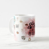 Mug “Drink Coffee & Be Kind – Cute Aesthetic Pastel  (Devant gauche)