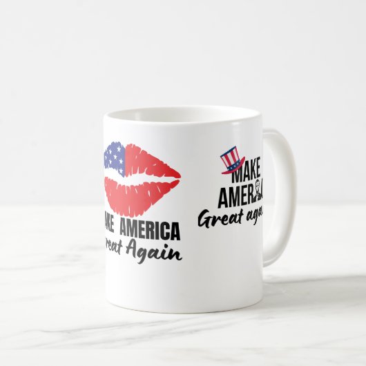 Mug Drink Coffee, Support Trump 2024! (Devant droit)