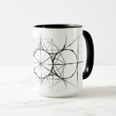 Mug Drinkware du cube de Metatron sacré artistique de (Devant droit)