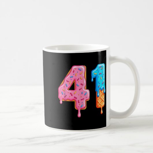 Mug Drip 41 Mème Style de Baseball Cool Numéro Quarant (Droite)