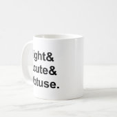 Mug Droite Aiguë Obtuse | 3 Types d'Angles Géométrique (Devant gauche)