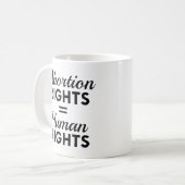 Mug Droits à l'avortement Égalité des droits humains (Devant gauche)