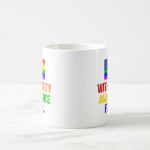 Mug Droits LGBTQ Gay pride du drapeau arc-en-ciel amér (Centre)