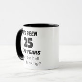 Mug Drôle 25e Anniversaire (Devant gauche)