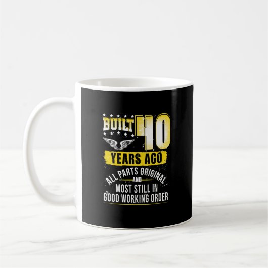 Mug Drôle 40e anniversaire B-Day cadeau dire âge 40 an (Gauche)