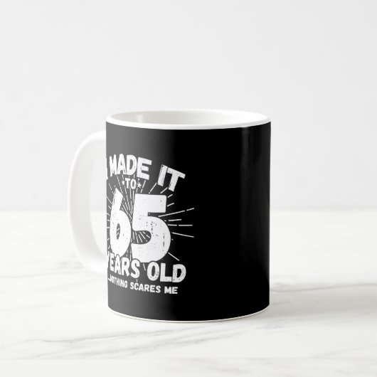 Mug Drôle 65e Anniversaire Citation Sarcastique 65 ans (Devant gauche)
