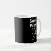 Mug Drôle 67 Math Meme Résoudre le problème enseignant (Devant droit)