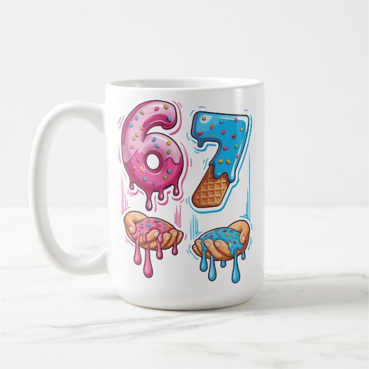 Mug Drôle 67 Mème Donut Glace Argot Gen Alpha (Gauche)