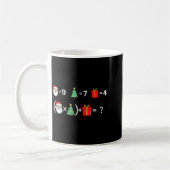 Mug Drôle 67 Meme Noël Prof de Maths Santa Six Sept (Gauche)